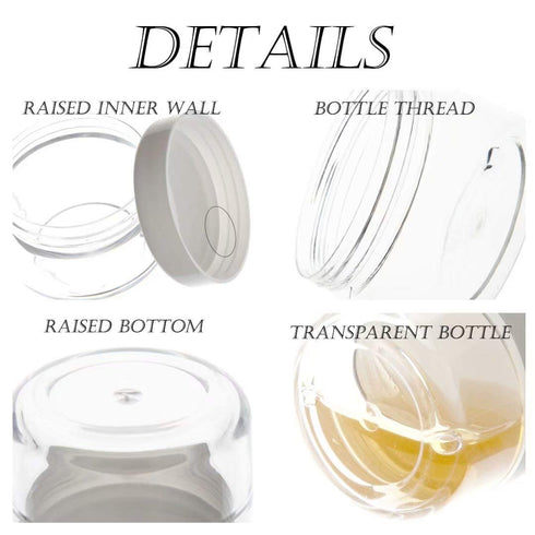 ZEJIA Mini Makeup Containers, 5 Gram Sample Containers with Lids, Empty Plastic Travel Cosmetic Containers, 25 Count,