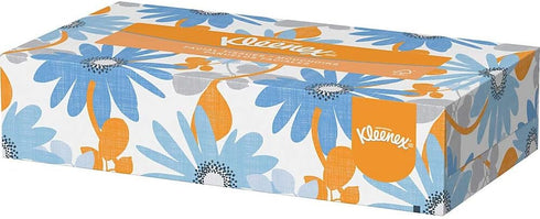 Kleenex 21606BX White Facial Tissue, 2-Ply, Pop-Up Box (Box of 125 Tissues), White