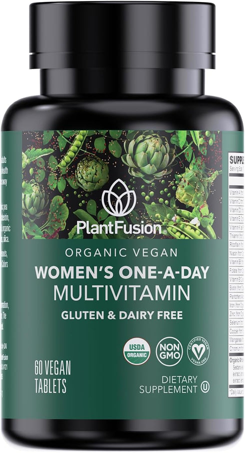 PlantFusion Organic Multivitamin for Women - One Daily Whole Food Blend, Vegan, Non-GMO, Gluten Free - 60 Tablets (2