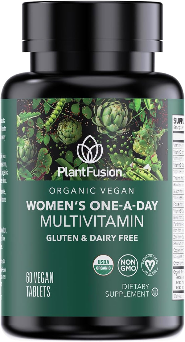 PlantFusion Organic Multivitamin for Women - One Daily Whole Food Blend, Vegan, Non-GMO, Gluten Free - 60 Tablets (2