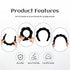 Women Spa Headband for Washing Face, Puffy Sponge Headbands for Skincare and Makeup Removal, Black