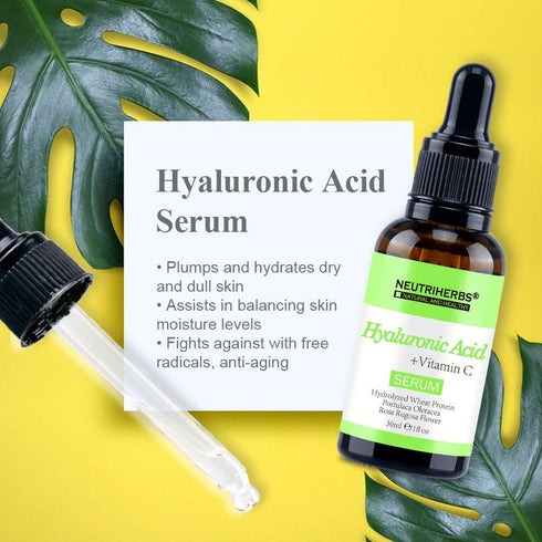 Neutriherbs Hyaluronic Acid Serum, 30ml, Lightweight Daily Facial Serum for Oily & Acne-Prone Skin