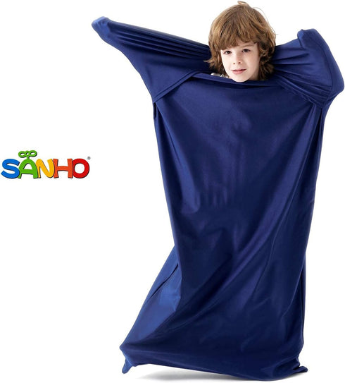 SANHO Premium Sensory Sock Budy Sock for Children with Sensory Processing Disorder, Updated Version (Navy, Small)