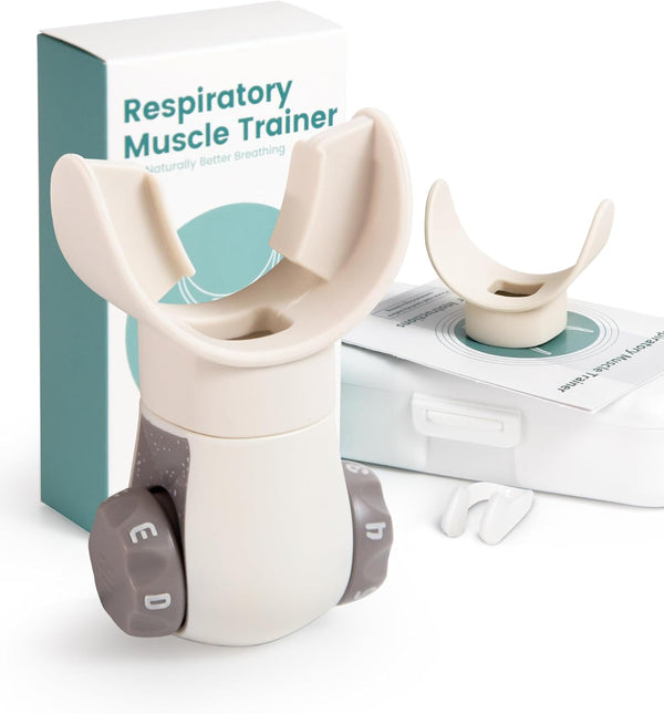 Breathing Exercise Device, Breathers Trainers Exerciser with Adjustable Inspiratory/Expiratory Vibration for Wellness