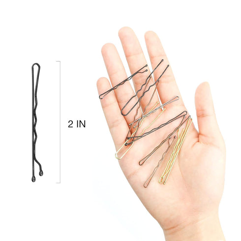 HOYOLS Black Premium Bobby Pin, 100 Count, 2 Inch Secure Hold Hair Styling Pins for Thick Hair