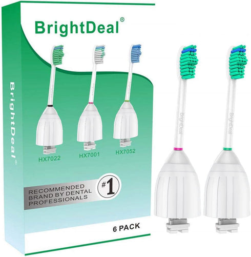 Replacement Brush Heads, 6-Pack, Compatible with Philips Sonicare Toothbrush Essence Xtreme Elite HX7022/66