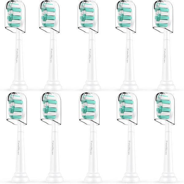 Toothbrush Replacement Heads for Philips Sonicare C1 C2 ProtectiveClean 4100 5100, Snap-on Electric Toothbrush Head, 10