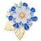 Japanese Hair Clip Cherry Blossom HairPin Kimono Hanfu Flower Band Clip Accessories for Women Girl (Blue)