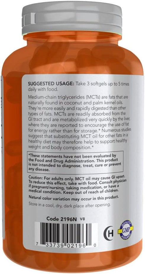 Now Foods MCT Oil Softgels - 1,000 mg, 150 Count (Pack of 2)