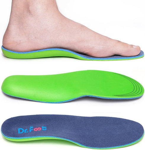 Dr. Foot's Plantar Fasciitis Insoles - Arch Support Shoe Inserts for Flat Feet, XL
