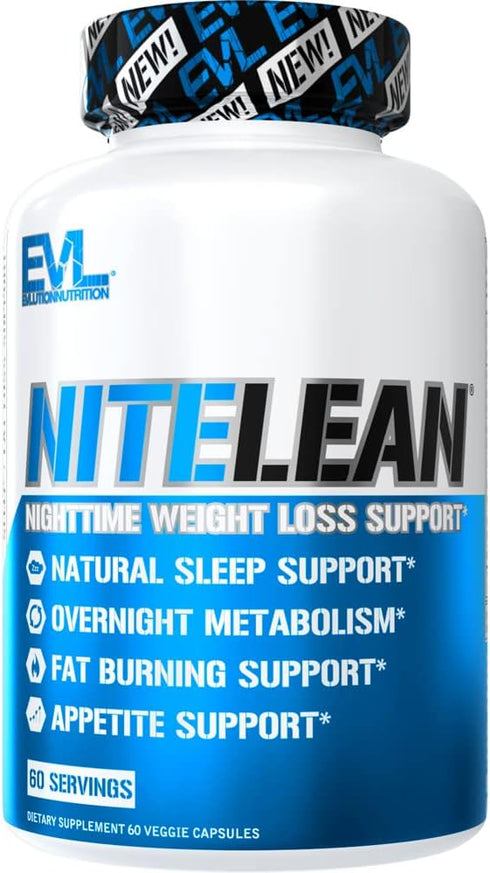 Evlution Nutrition Night Time Fat Burner Support, Overnight Sleep and Weight Loss Support Pills with Thermogenic Green
