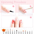 15pcs Nail Paint Brushes Set, Nail Art Brushes for Gel Polish with Rhinestone Picker, Detailing Brush Makeup Set