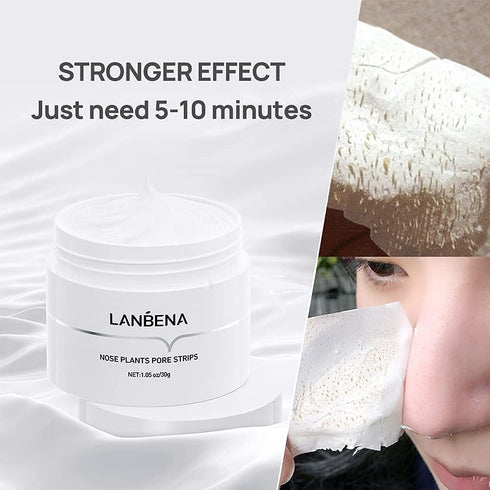 LANBENA Blackhead Mask with 60 pcs Strips, Peel Off Mask for Pore Cleanser and Purifying Face Mask