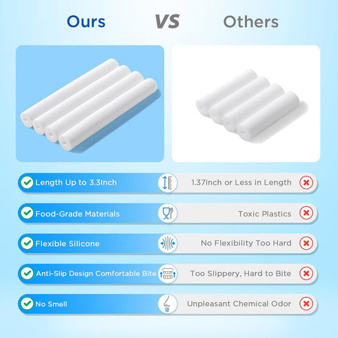 Aligner Chewies for Invisalign, 4-Pack Extended Length Orthodontic Chompers for Braces, Aligners, Retainers