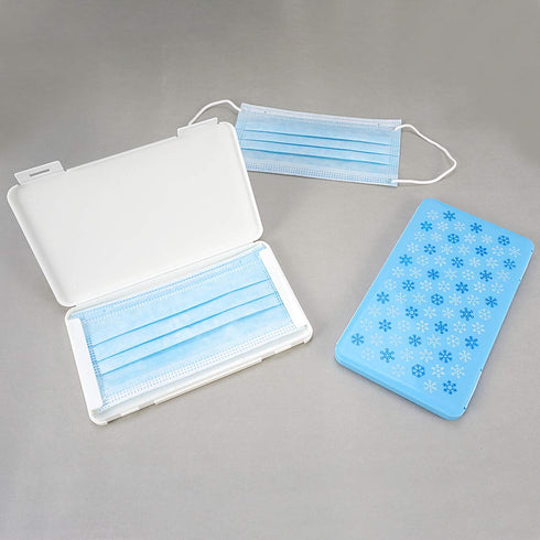Mask Holder Plastic Case, Portable Storage Bag for Disposable Face Masks, Dustproof Organizer (Black*2 Pieces)