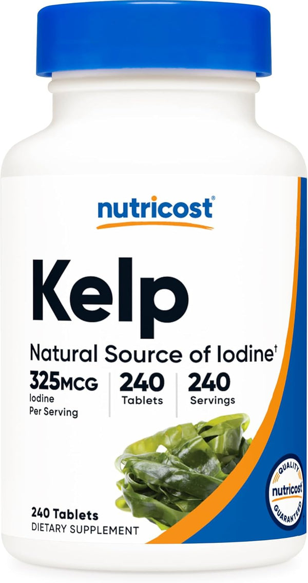 Nutricost Kelp Tablets | 325mcg of Iodine | 240 Tablets | Non-GMO, Gluten Free