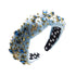 Women's Retro Knotted Hair Bands, Not Slippery Diamond Studded Headband, Solid Color Fabric Accessories
