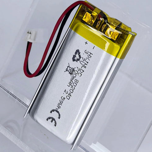 HXJNLDC 3.7V 700mAh 802040 3.7-5V 2-Wire DC Rechargeable Lithium Polymer Battery, Suitable for DIY Electronic Products