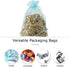 HRX Package 100pcs Organza Favor Bags 4 x 6 inch, Light Blue Mesh Drawstring Sheer Jewelry Pouches for Baby Shower Party