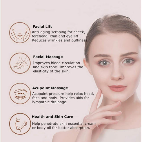 Rose Quartz Gua Sha Comb Massage Tool, Unique Comb Edge Gua Sha Board for SPA & Acupuncture Therapy, Heart Shape