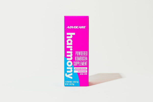 AdvoCare Harmony, Powdered Kombucha Supplement, Pomegranate Lemonade, 15 Stick Packs