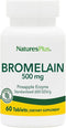 Natures Plus Bromelain 500 mg, Natural Proteolytic Supplement, 60 Vegetarian Tablets