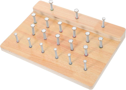 Toddmomy Wooden Finger Rehabilitation Training Pegboard for Hand-Eye Coordination Fine Motor Skills