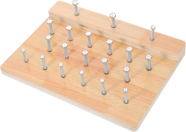 Toddmomy Wooden Finger Rehabilitation Training Pegboard for Hand-Eye Coordination Fine Motor Skills