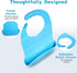 mekueeex 4 pieces adult bib Large silicone adult bibs with crumb catcher, adjustable waterproof clothes protector, Bibs