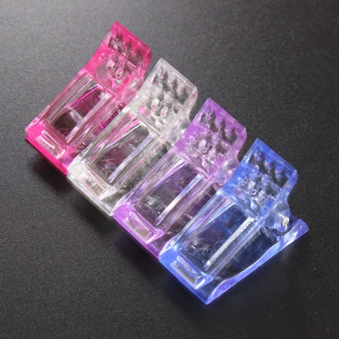 VNC 20 Pcs Nail Tips Clip - Quick Building Polygel Nail Forms for Manicure Nail Art Tool