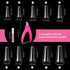MORGLES Half Cover Coffin Nail Tips Set, 500 Pcs Clear Acrylic Nail Tips with Glue, Clipper, and Files
