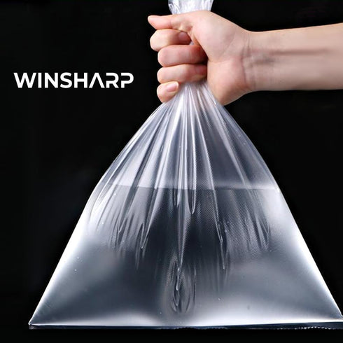 Food Storage Roll Bags, Disposable Plastic Bags, Mini Plastic Bags, 200 PCS Medium Roll Plastic Bags (9.84 x 13.7 inch)