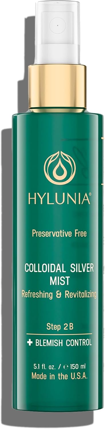 Hylunia Colloidal Silver Mist Toner, 5.1 fl. oz., Hydrating for Skin