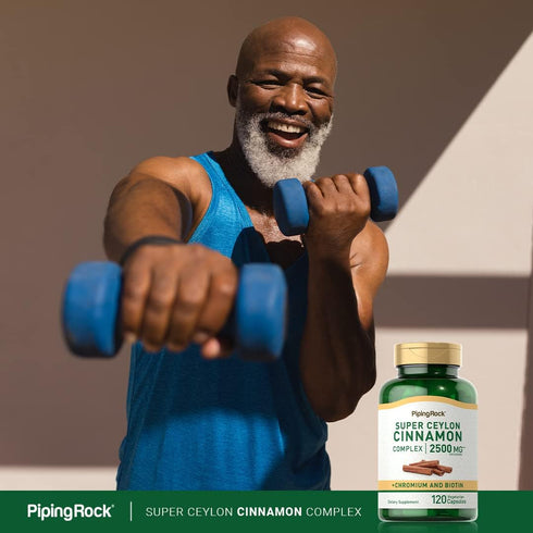 Piping Rock Ceylon Cinnamon Capsules | 2500mg | 120 Pills | Vegetarian, Gluten Free, Non-GMO Extract Supplement