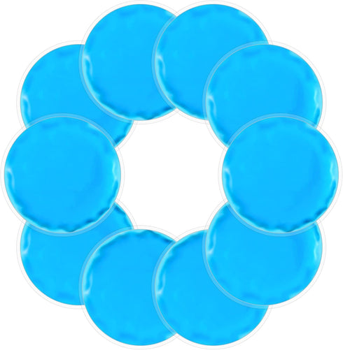 Reusable Ice Packs for Injuries, 10 Pack Round Ice Packs for Face, Gel Ice Packs for Hot Cold Compress, Ice Bag for