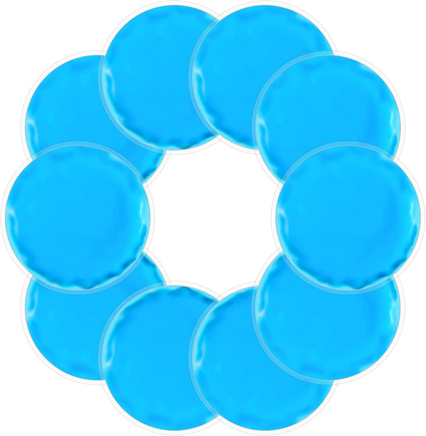 Reusable Ice Packs for Injuries, 10 Pack Round Ice Packs for Face, Gel Ice Packs for Hot Cold Compress, Ice Bag for