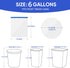 60 Count 6 Gallons Drawstring Garbage Bags for Office, Living Room, Kitchen, Bathroom