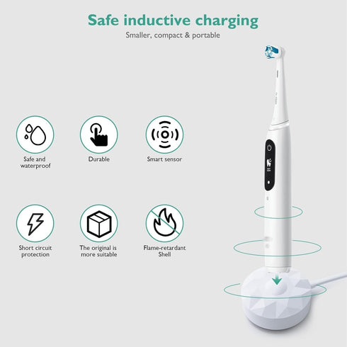 Replacement Charger Base for Braun Oral B iO Series 7, 8, 9 Electric Toothbrush, Magnetic Travel Charging Base