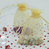 4x6 Inch Organza Gift Bags with Drawstring for Jewelry, Candy, Set of 100 Gold Sachet, Sheer Fabric Mesh Tie Sack for