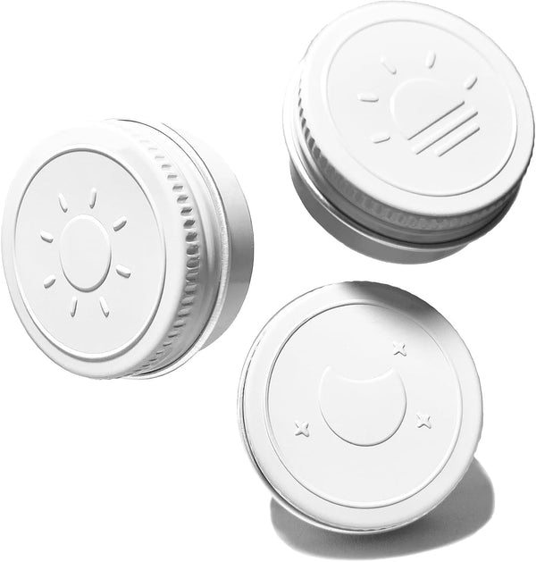 Extra Small Single Pill Box for Purse, 3 Pack Aluminum Screw Top Container, Portable Waterproof Pill Case for Vitamins,