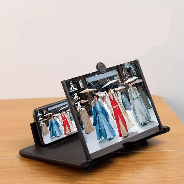 KEMANI 12" Screen Magnifier,3D HD Mobile Phone Magnifier Projector Screen Enlarger for Movies,Videos,Gaming,Foldable