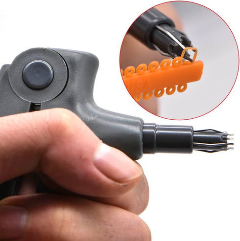 Angzhili Dental Orthodontic Ligature Ties, Multi-color 1040pcs, Gray Ligature Gun, Braces Rubber Band Tool