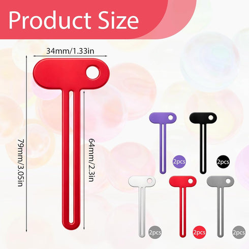 HJZHII 10 Pcs Metal Toothpaste Squeezer, Tube Squeezer Tool Toothpaste Roller Tube Wringer for Extruding Toothpaste