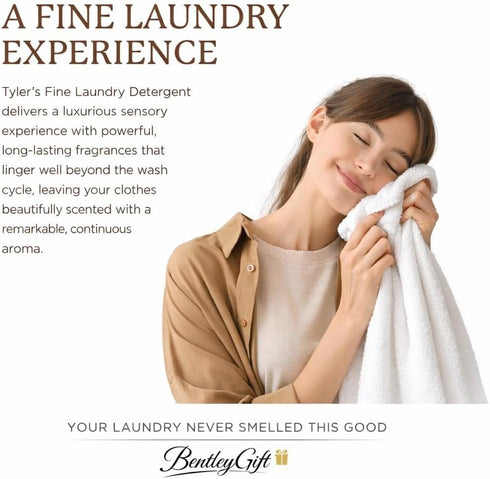 TYLER CANDLE COMPANY 32 Oz Wash Laundry Detergent, Diva, Liquid, Fl HE Safe w/Dryer Sachet Pouch fh