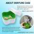 Denture Cup Kit, 2 Denture Cases with 2 Denture Toothbrushes & 2 Portable Toothbrush Boxes for Travel