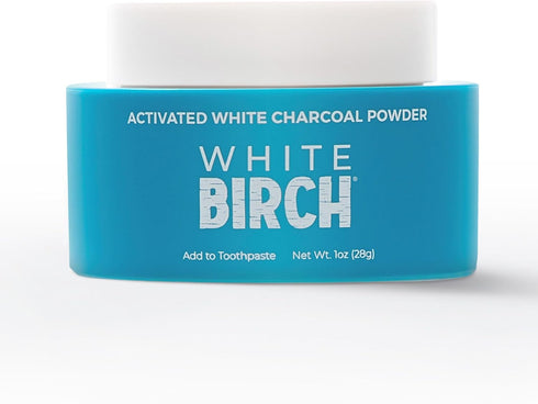 White Birch Activated White Charcoal Powder, Professional Teeth Whitening Charcoal for Natural Oral Care