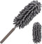 Loulicia Microfiber Feather Duster for Cleaning,Sheneyron Washable Dusters,with 2pcs Replaceable Microfiber Head,Detachable Cleaning