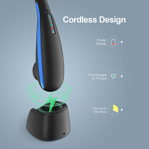JIODTMER 4 All Body Corded Light Soothing Vibratory Massager with Attachment Heads - Gentle Relief - Massage Tools
