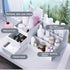 Makeup Desk Organizer with Drawers, Countertop Holder for Cosmetics, Vanity Storage for Lipstick, Brushes, Jewelry