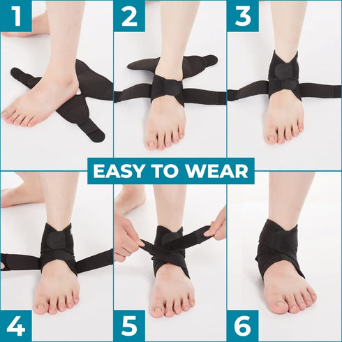 Bodyprox Ankle Support Brace, Adjustable Wrap, Breathable Neoprene Sleeve! (1 Pack)